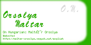 orsolya maltar business card